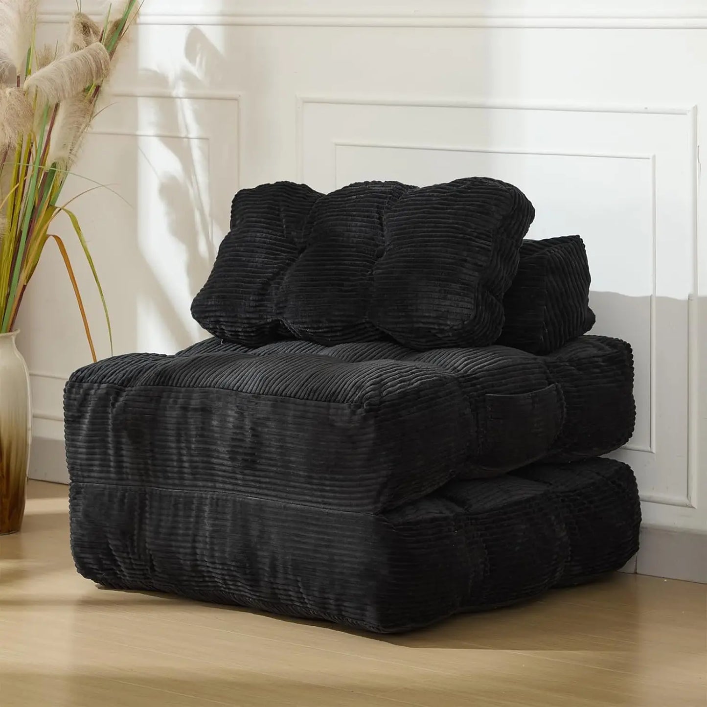 HiMISS Folding Sofa Bed Convertible Sleeper Chair with Side Pocket