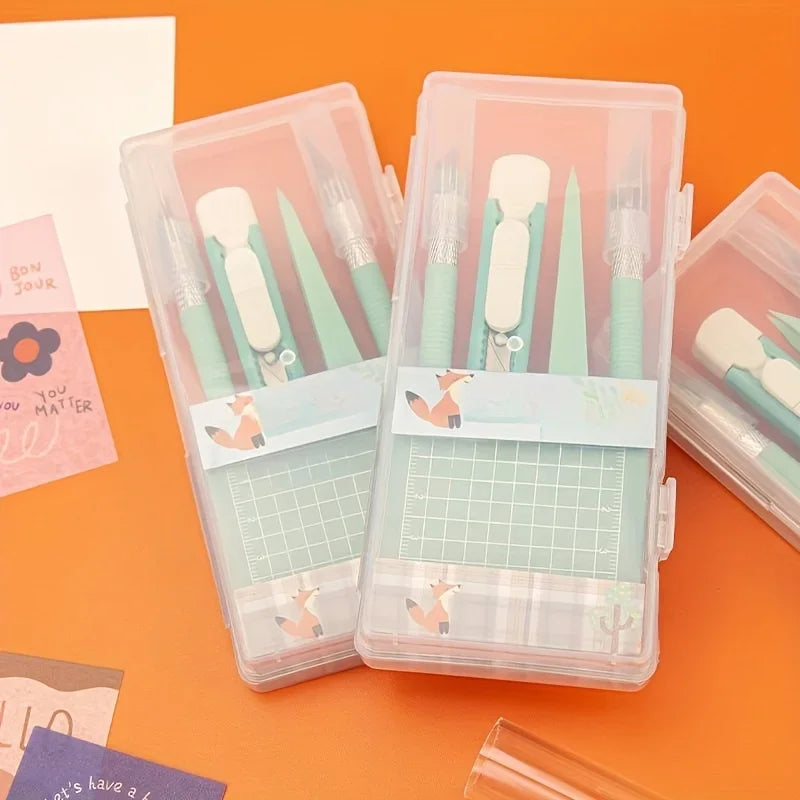 Professional Scrapbook Craft Tool Set With Knives And Tweezers
