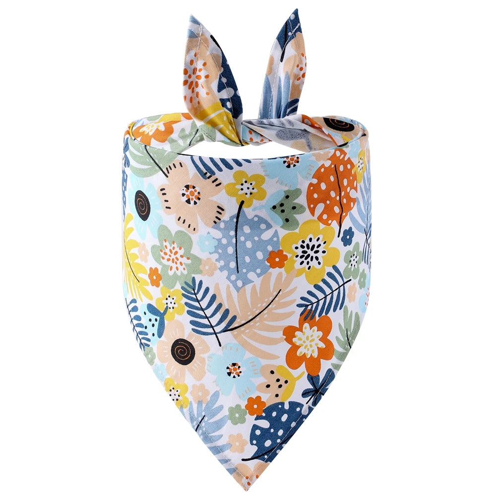 Sucado Fruit Floral Dog Bandana Washable Soft Kerchief