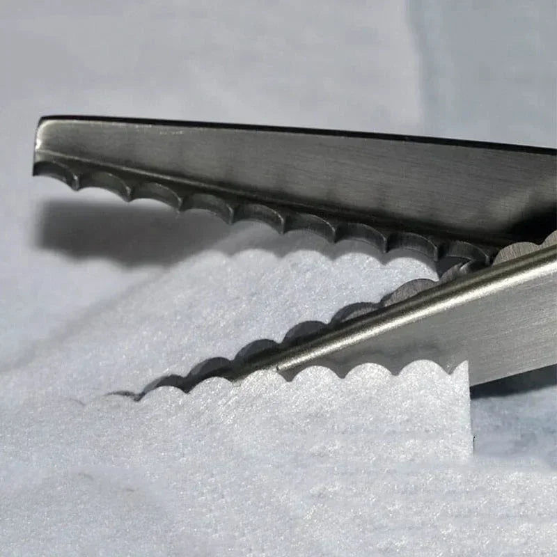 Pinking Shears For Dressmaking, Scalloped Edge, Stainless Steel Tailor Scissors