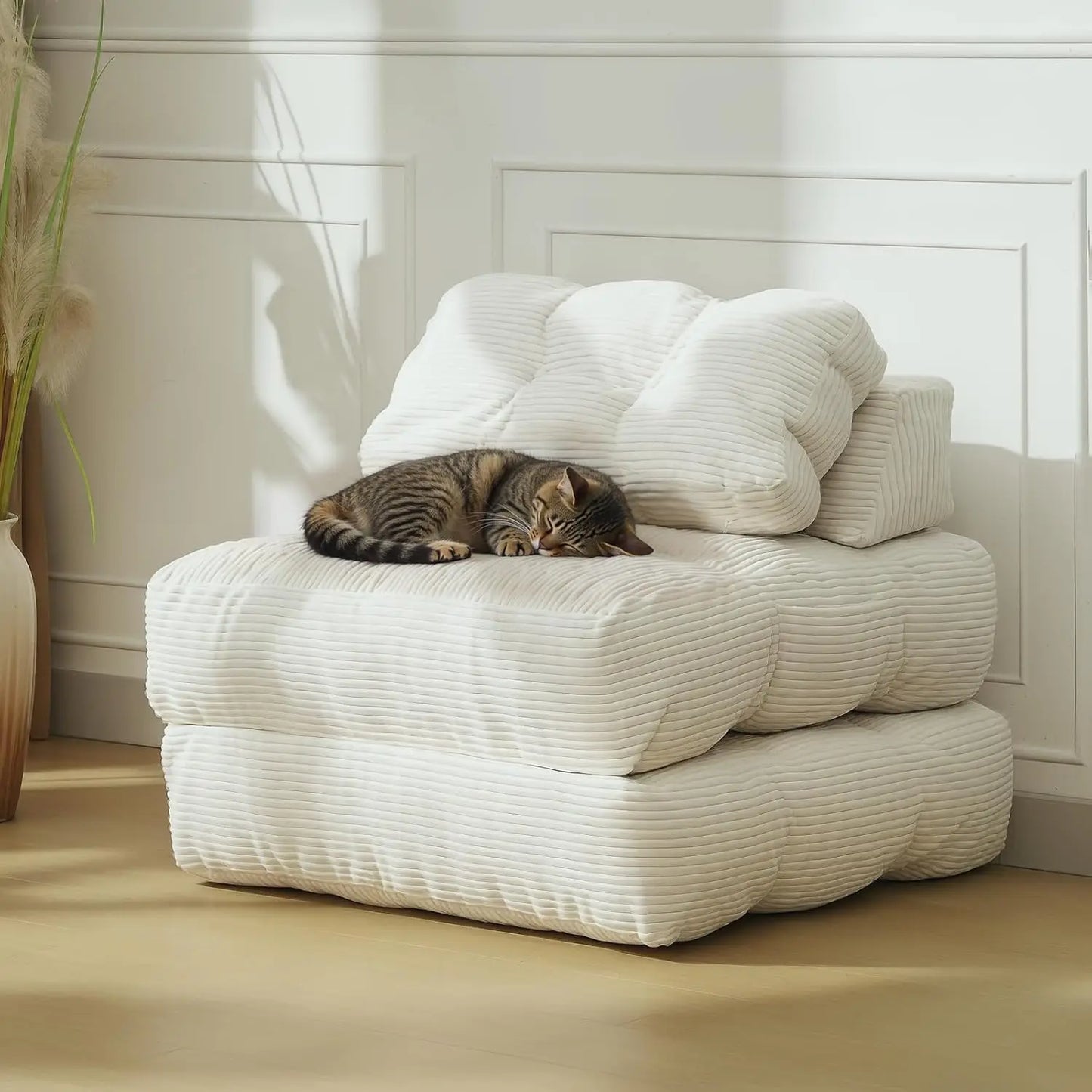 HiMISS Folding Sofa Bed Convertible Sleeper Chair with Side Pocket