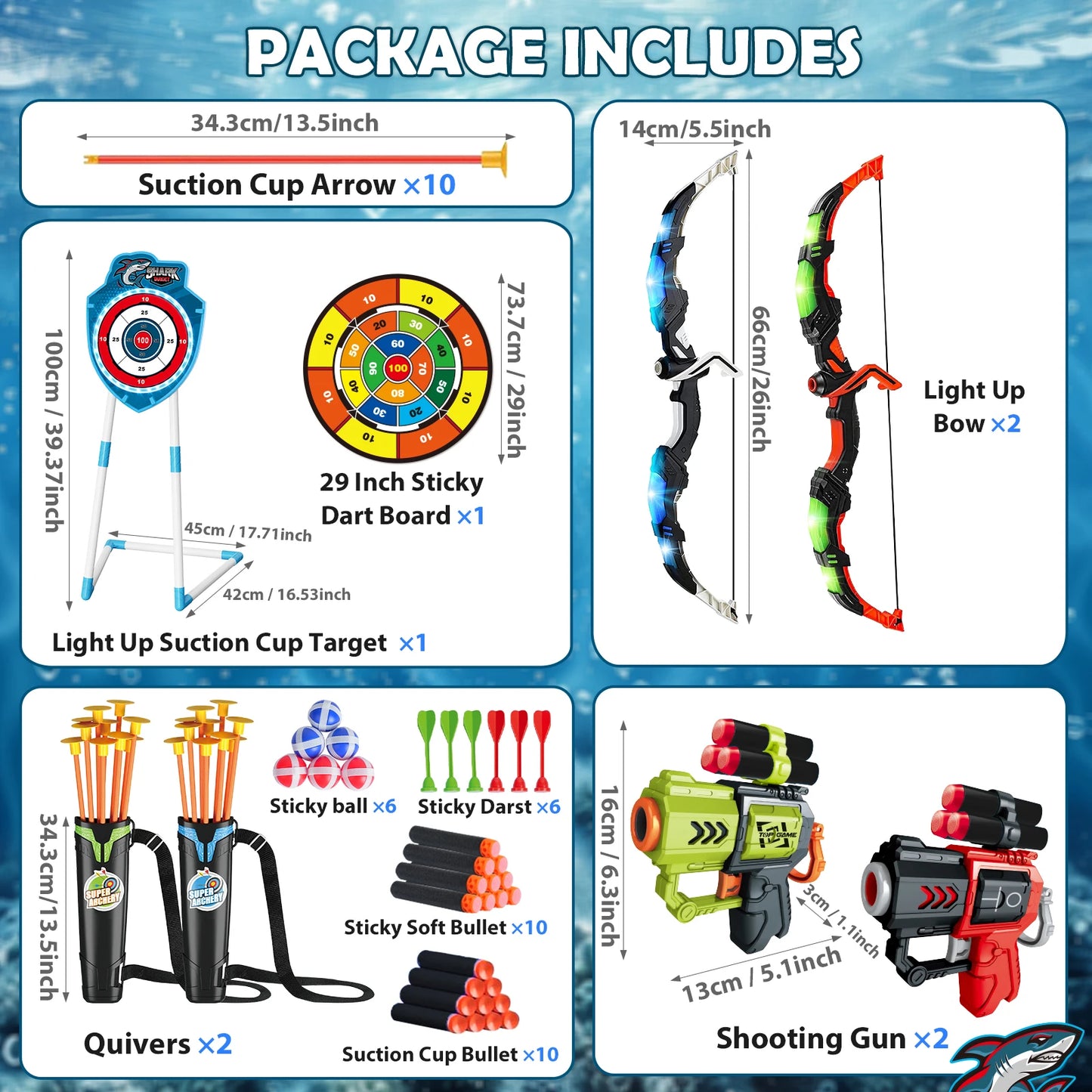 VATOS Ultimate 4 in 1 Archery Battle Arena for Kids