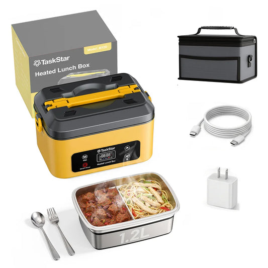 Cordless Electric Lunch Box With Custom Timer And Power Bank