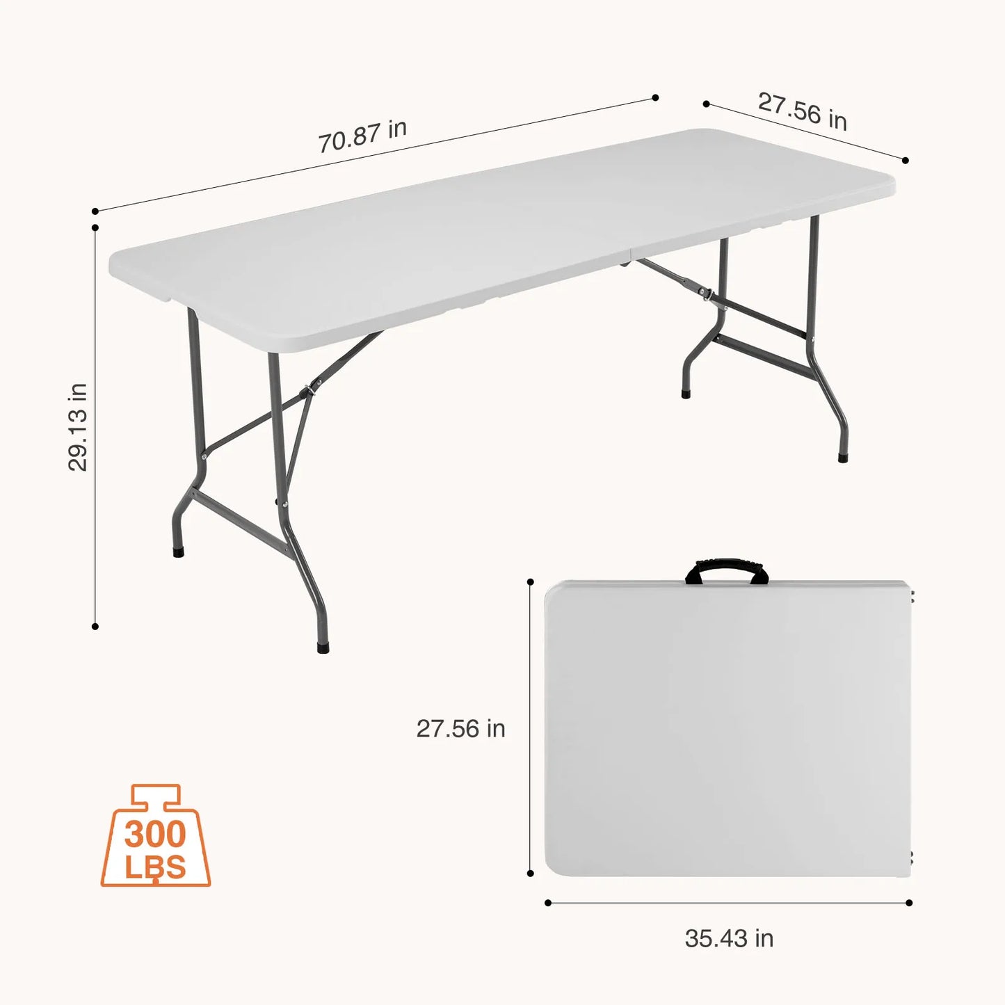 JHK Portable Folding Table For Outdoor And Indoor Use