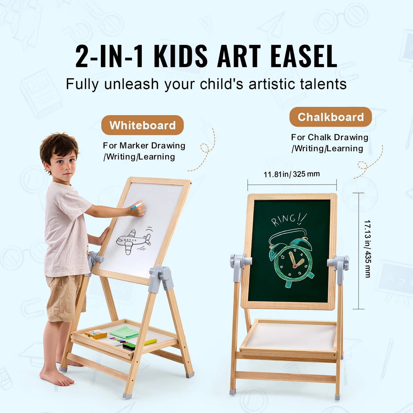 SucceBuy Magnetic WordPad Drawing Board Easel For Kids