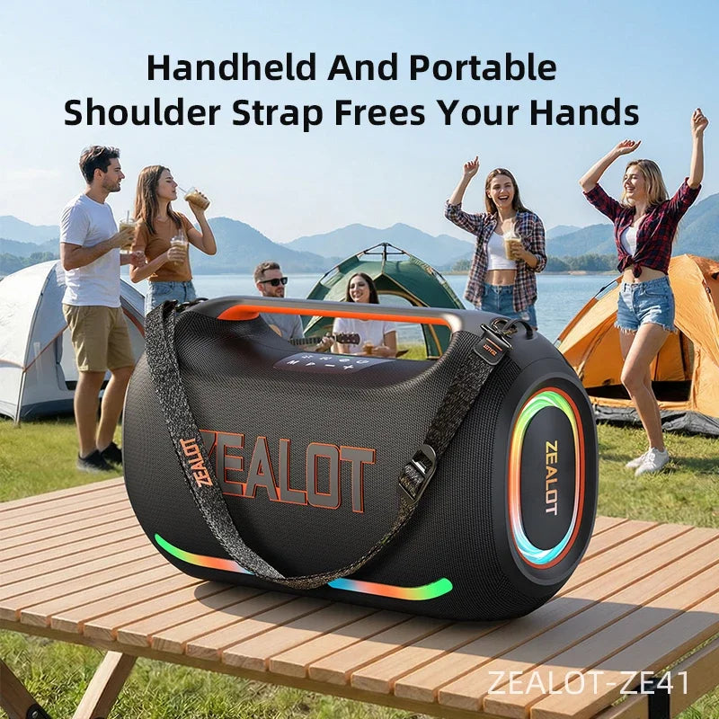 Zealot Ze41 Portable Waterproof Bluetooth Speaker Featuring 300W Stereo Sound