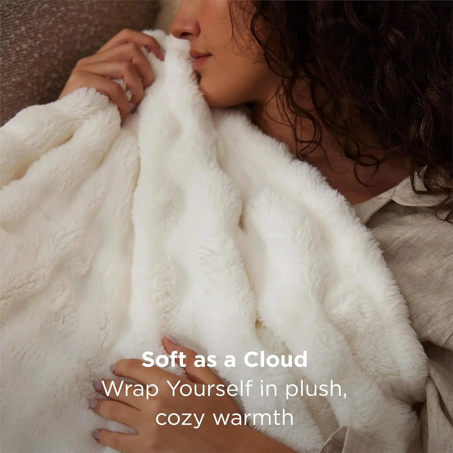 3D Fleece Bubble Blanket for Couch Sofa Cozy Cloud Throw