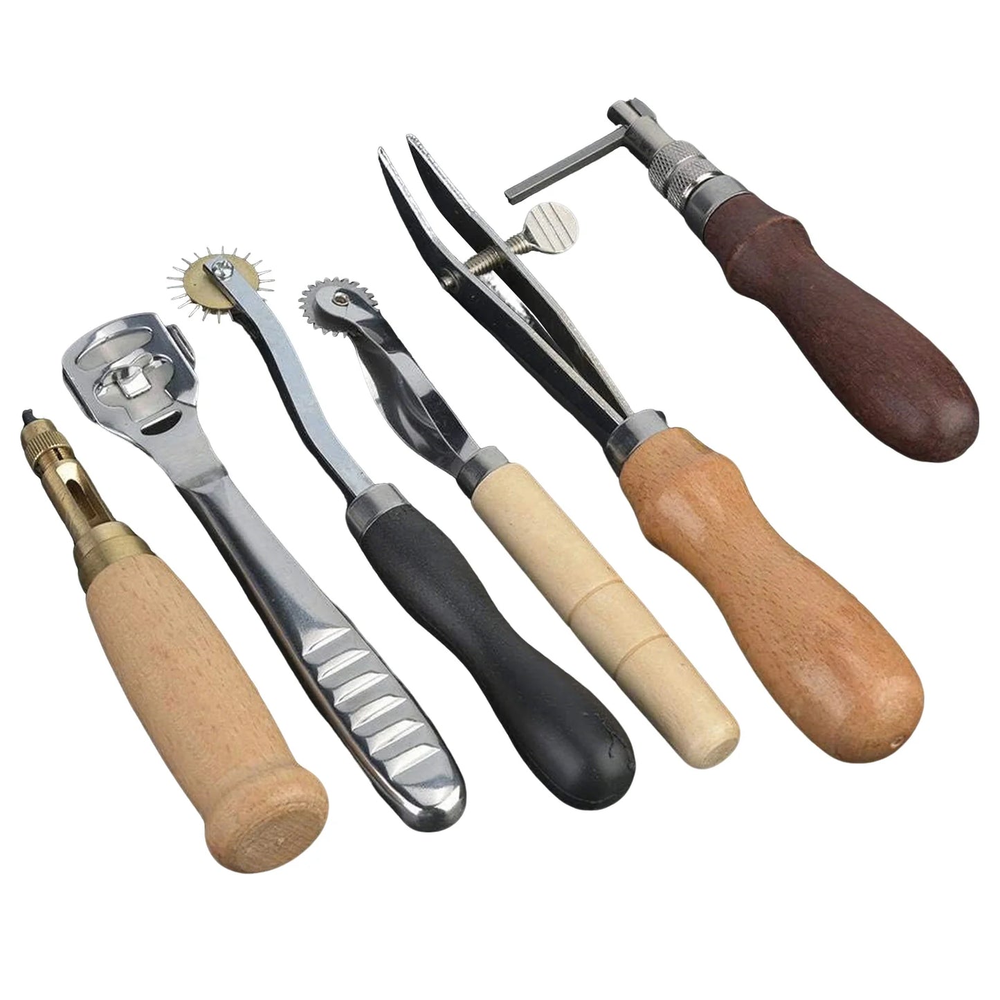 Bymaocar Leather Tools Kit 19 Pcs With Stainless Steel Blades