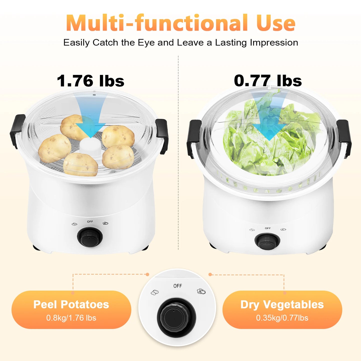 Commercial Electric Potato Peeler For Professional Kitchen Use
