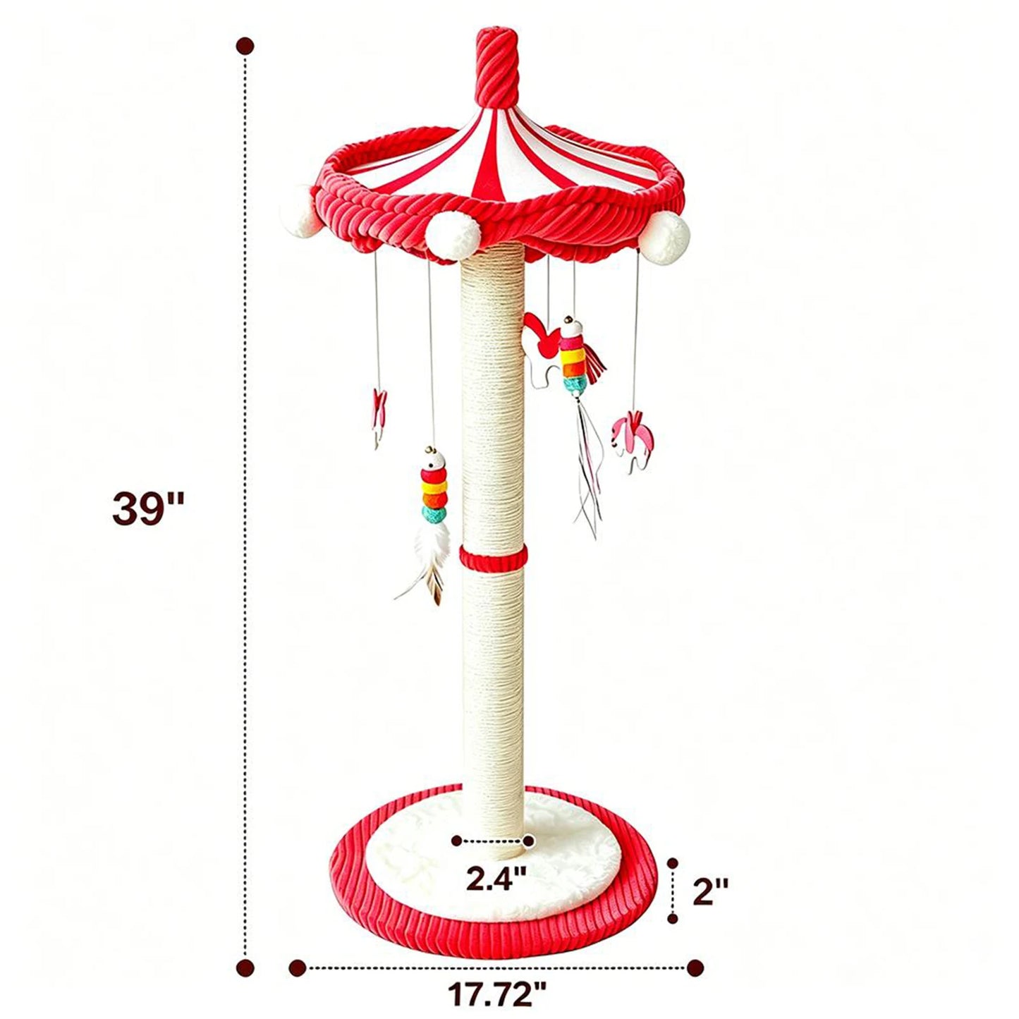 CWV Interactive Cat Tree With Rotating Feather Teaser