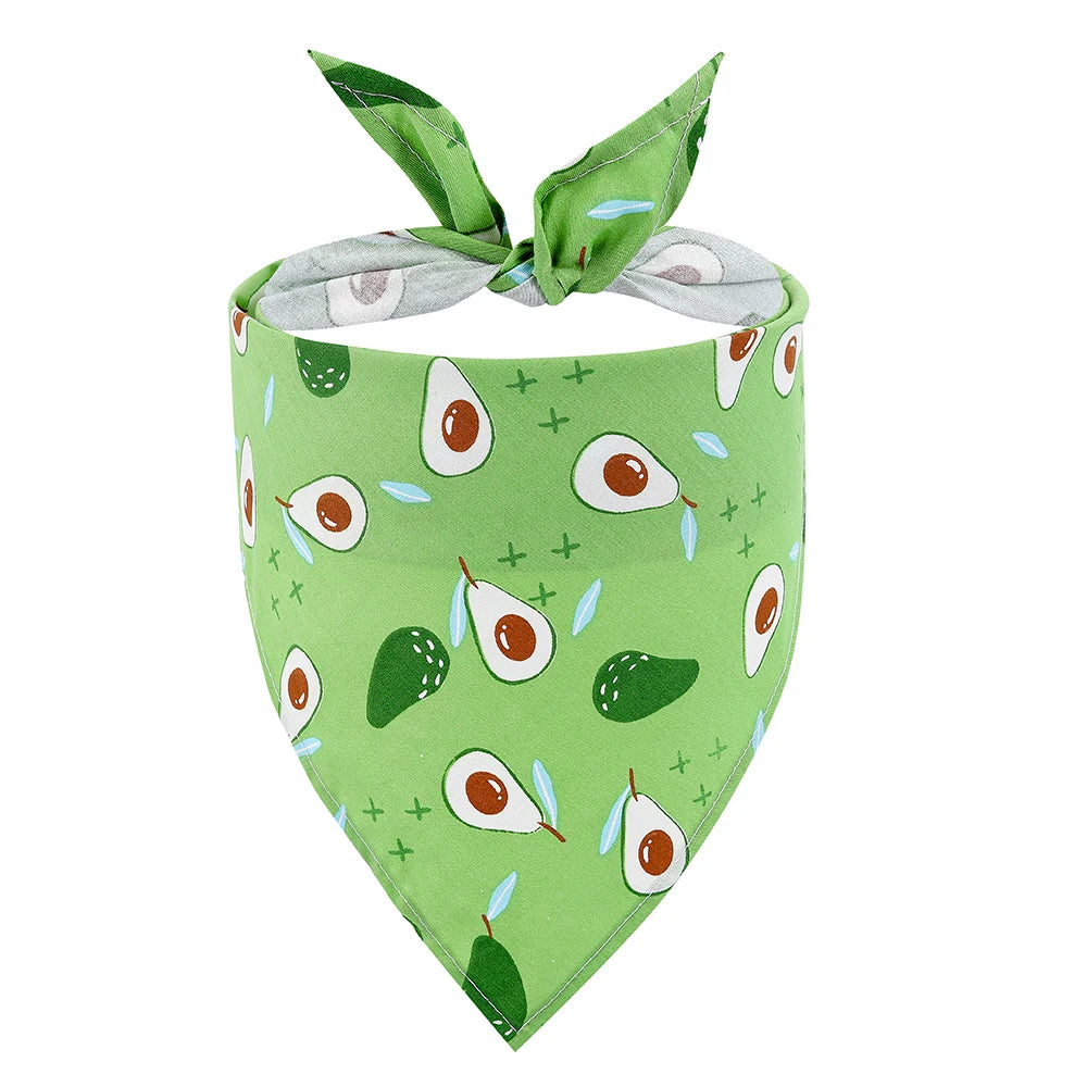 Sucado Fruit Floral Dog Bandana Washable Soft Kerchief