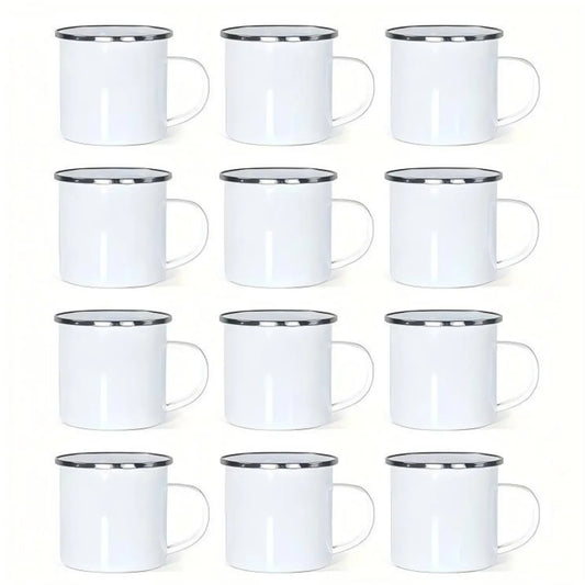 Enamel Mugs Set For Camping Kitchen And Gatherings