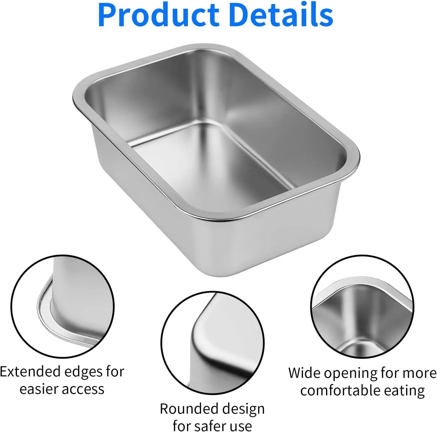 Stainless Steel Dog Water and Food Bowl No Spill Outdoor Feeder