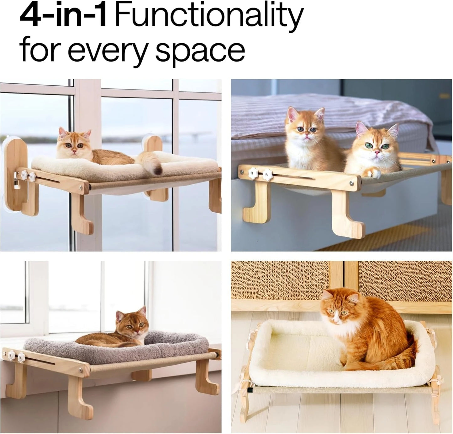 Cat Window Perch Heavy Duty Foldable Hammock Bed For Cats