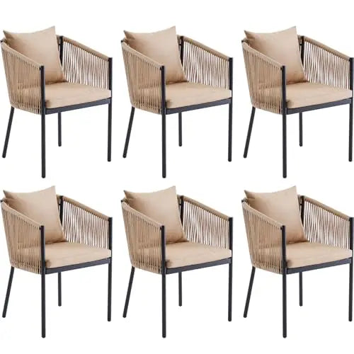 Set Of 2 Outdoor Rattan Wicker Patio Chairs For Garden