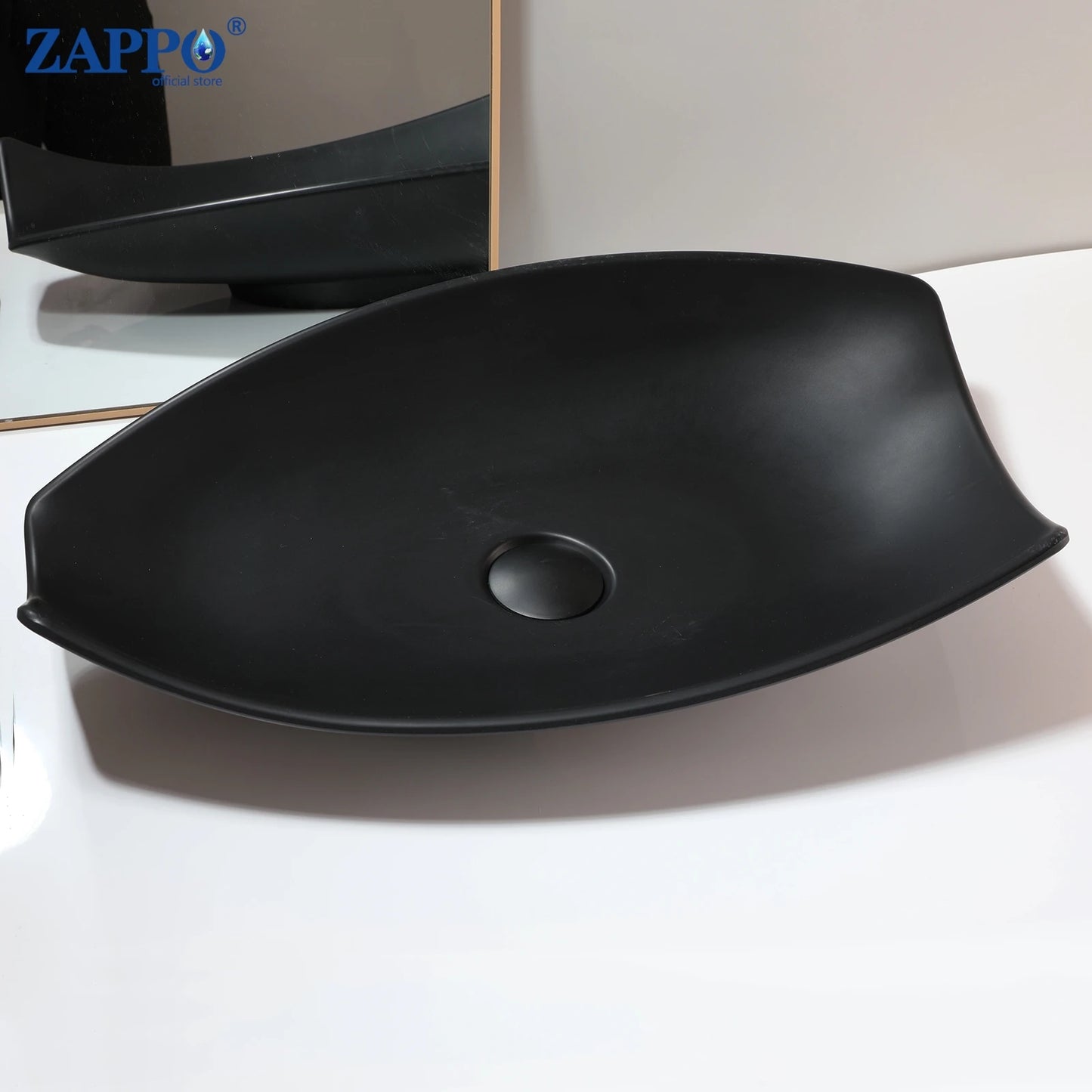 Mekkhal Stone Resin Above Counter Vessel Sink With Drain