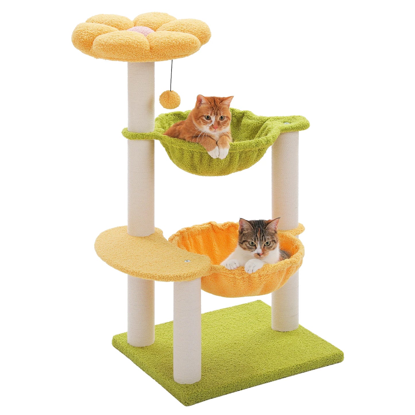 PAWZ Road Flower Cat Tree With Cozy Hammocks And Scratching Posts