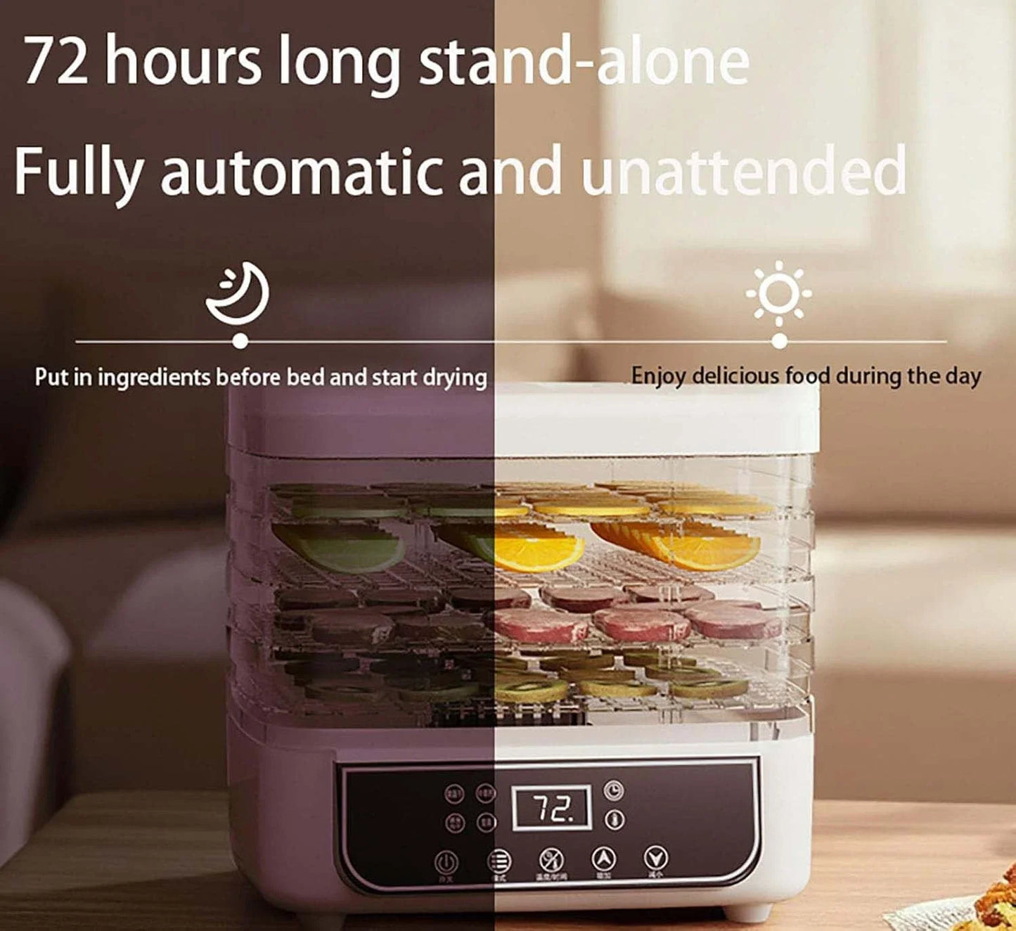 Five Layer Fruit Dehydrator With Adjustable Temperature Control
