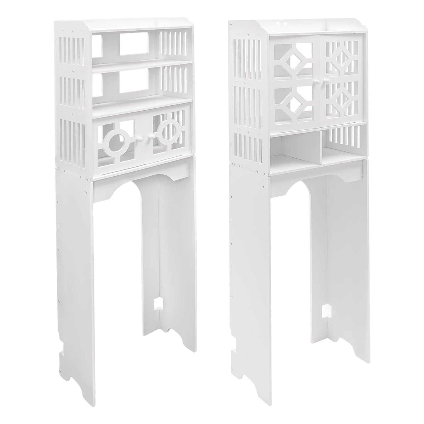Bathroom Over Toilet Storage Cabinet Four Tier Pvc Organizer