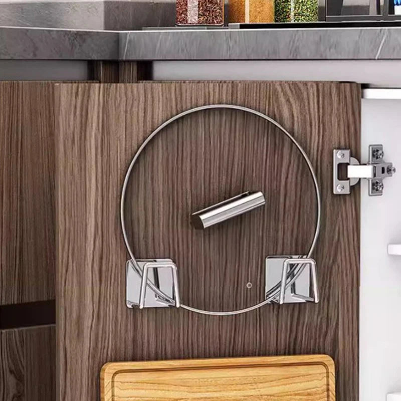 Stainless Steel Kitchen Storage Rack Wall Mounted Pot Cover Cabinet