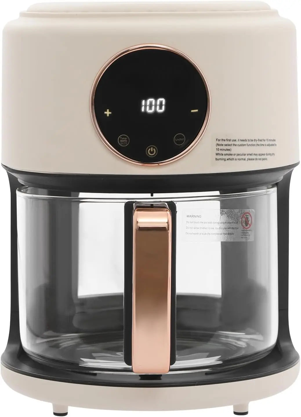Portable Glass Compact Air Fryer With Digital Display 8 Presets