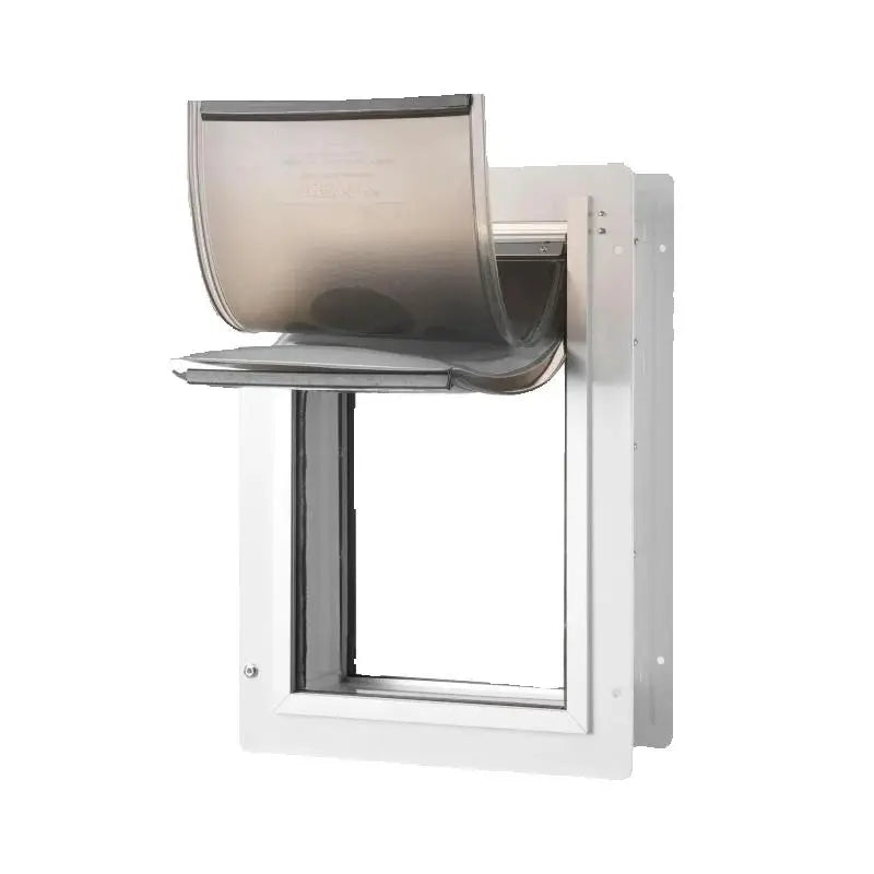 SucceBuy Weatherproof Pet Door Metal Frame With Lock And Flaps