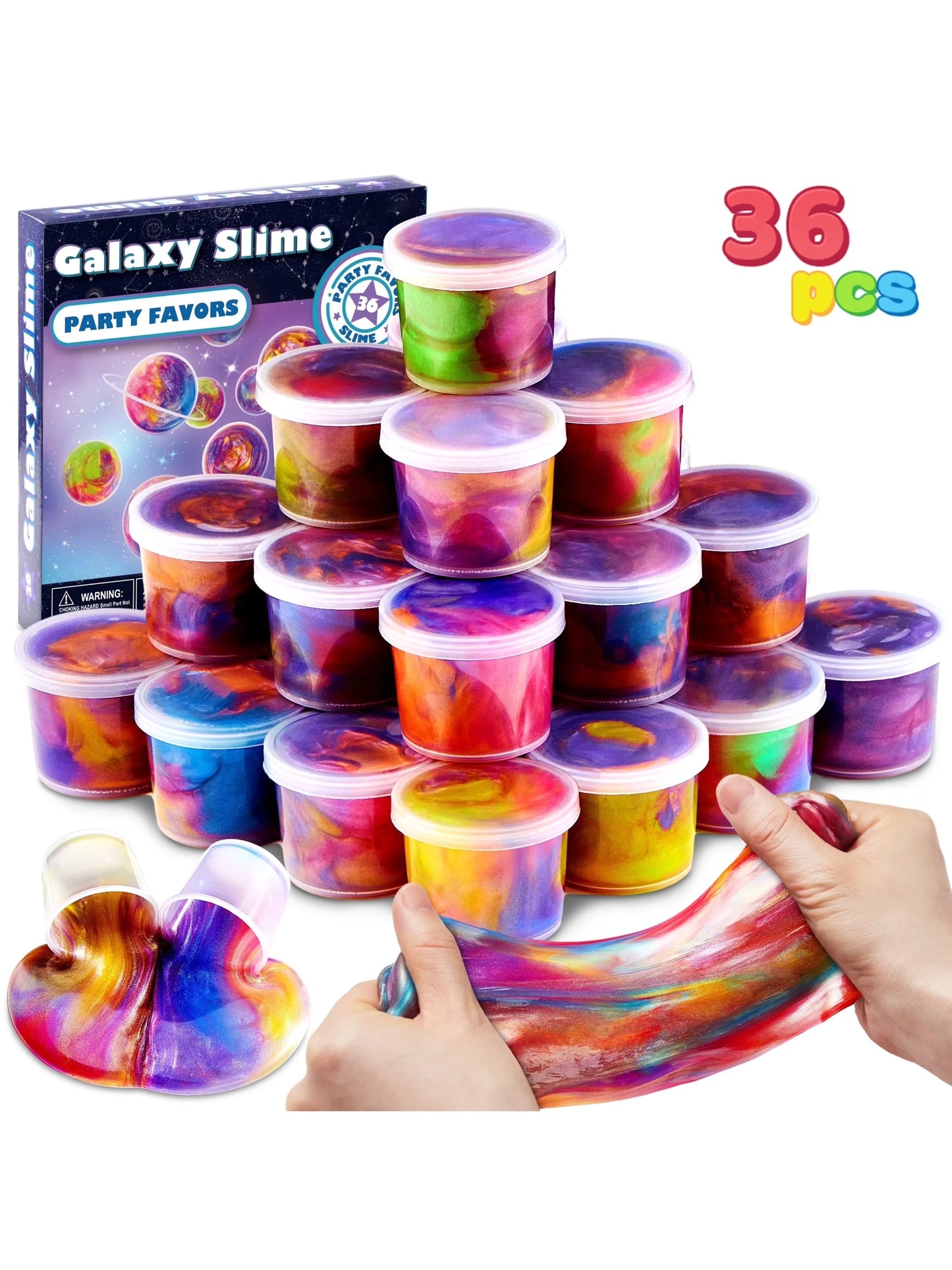 Joyfy Fun Galaxy Slime Cups Stretchy Classroom Party Favors