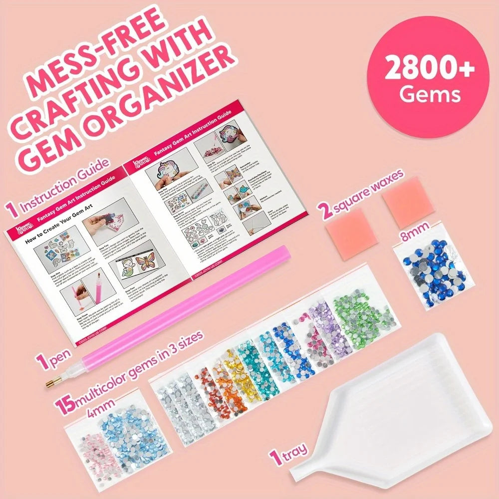 Joyfy 16 Projects Gem Painting Kit With 5D Gems For Girls 6-12