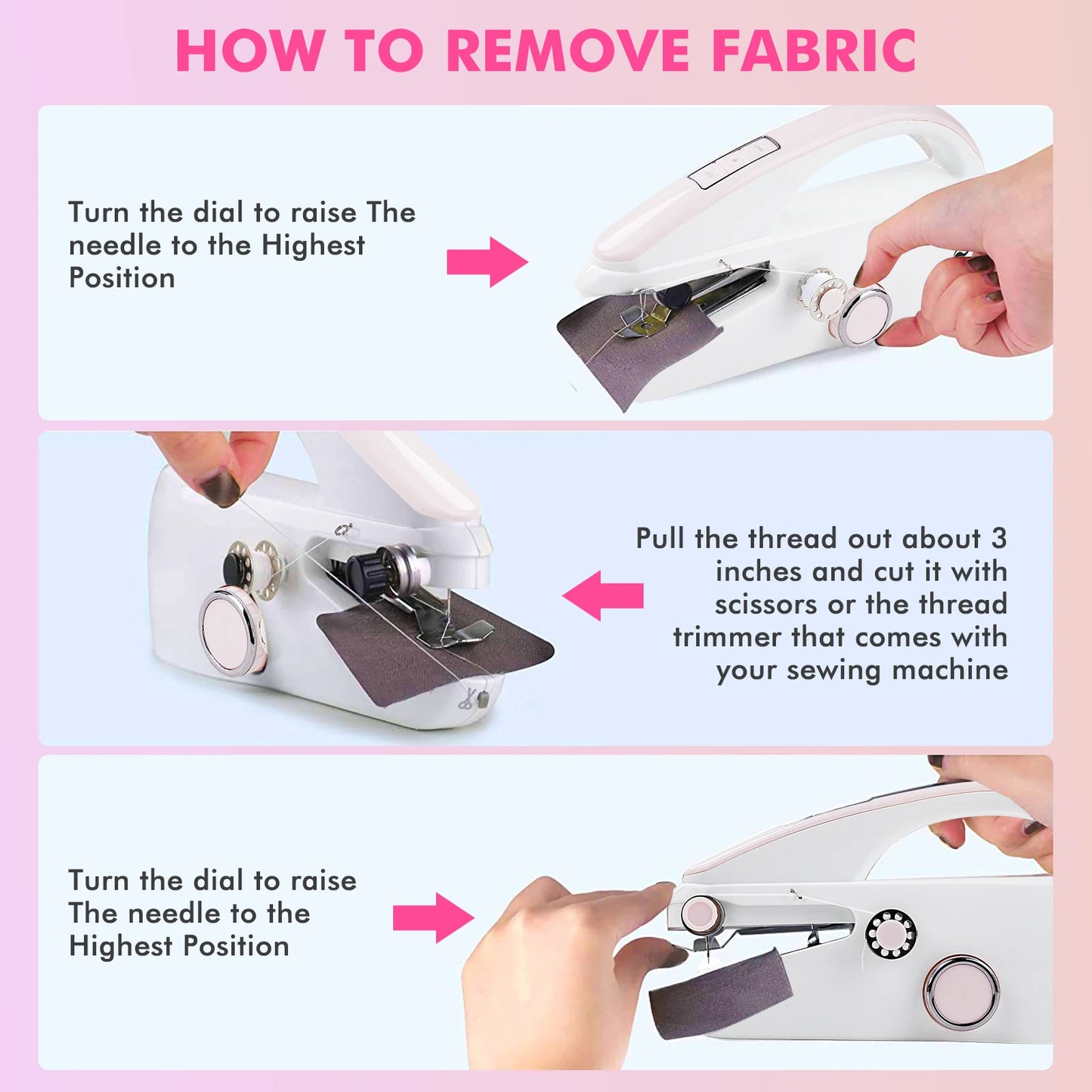 Mini Handheld Sewing Machine Portable Electric Sewing Machine with Sewing Kit for Needlework Practical Sewing Tool Kit Easy to Use
