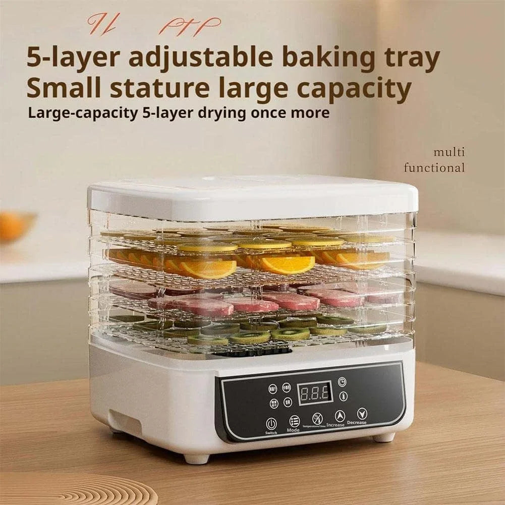 Five Layer Fruit Dehydrator With Adjustable Temperature Control