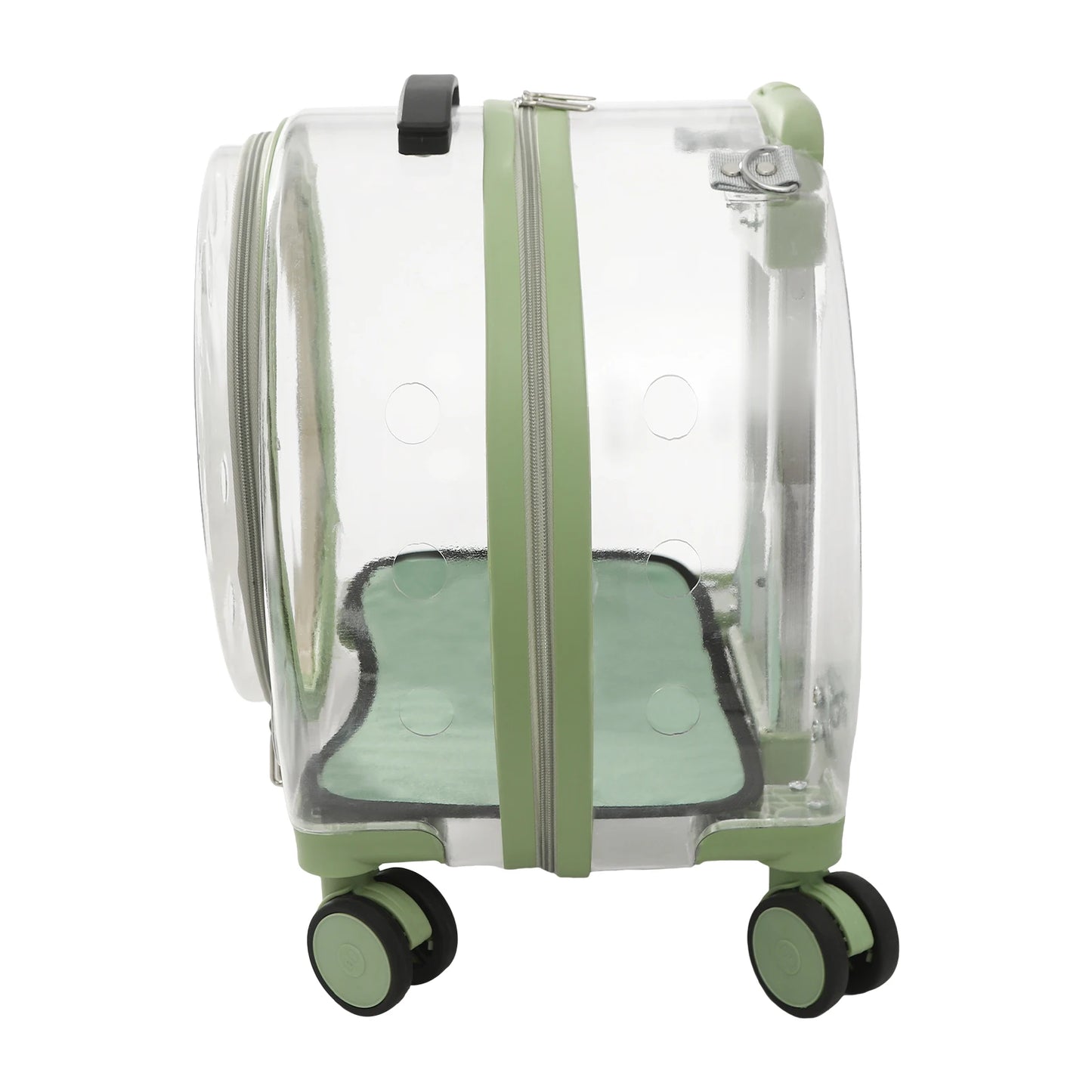 Rolling Cat Carrier With Wheels Telescopic Handle Pet Travel Bag