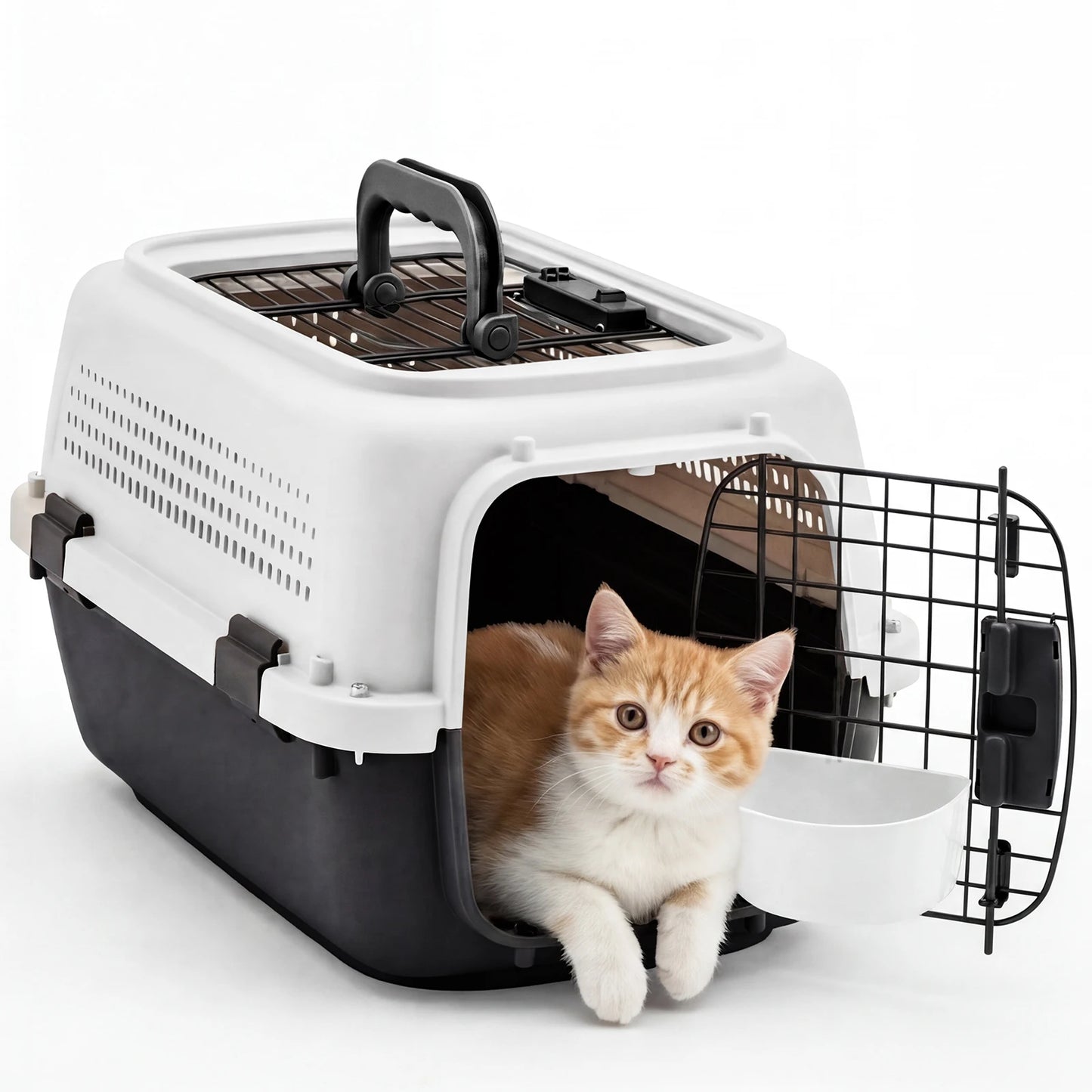 Pet Carrier For Dogs And Cats Front Top Load Wire Door Travel Crate