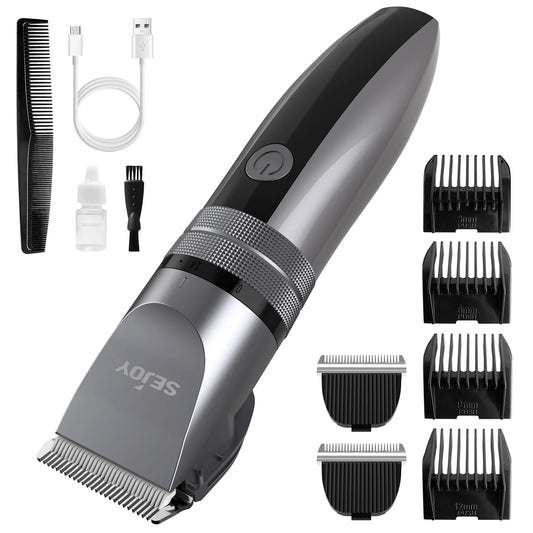 Pet Hair Clipper Kit With Ceramic Blades Cordless Rechargeable Grooming