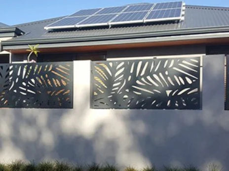 Custom Laser Cut Aluminum Garden Privacy Fence Panel With Trellis Design
