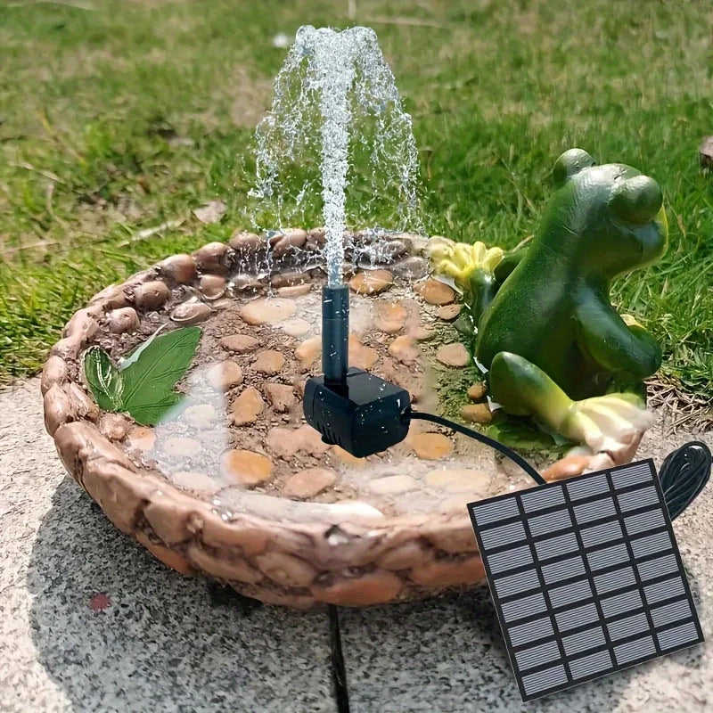 Solar Floating Fountain Pump With Six Nozzles For Bird Baths And Pools