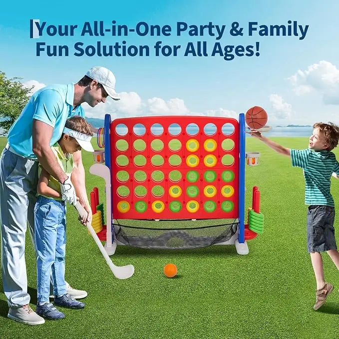 HiMISS Giant Connect 4 Outdoor Game Set With Carry Bag