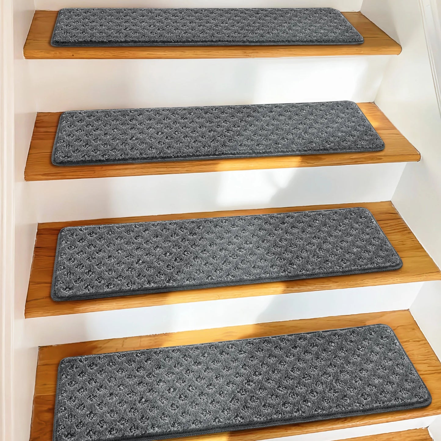 Non Slip Carpet Stair Treads Indoor Use Washable Reusable