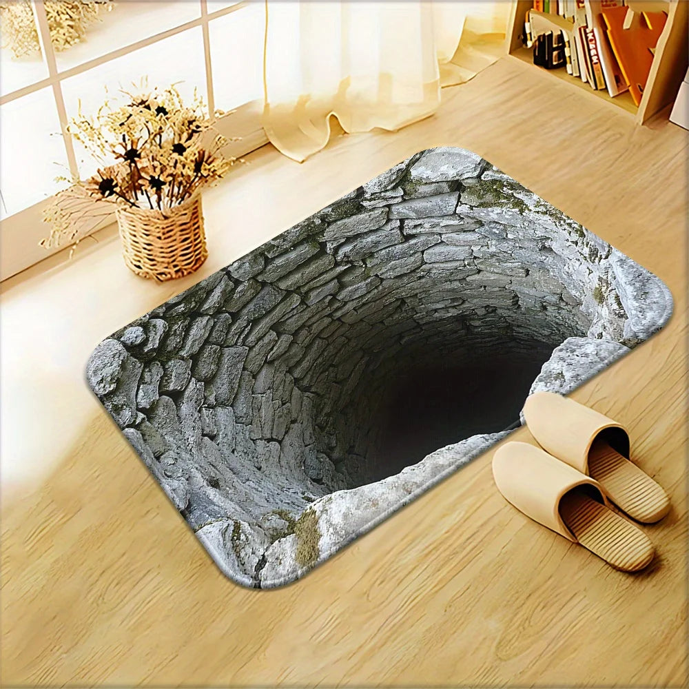 3D Visual Polyester Floor Mat Absorbent And Non Slip Bathroom