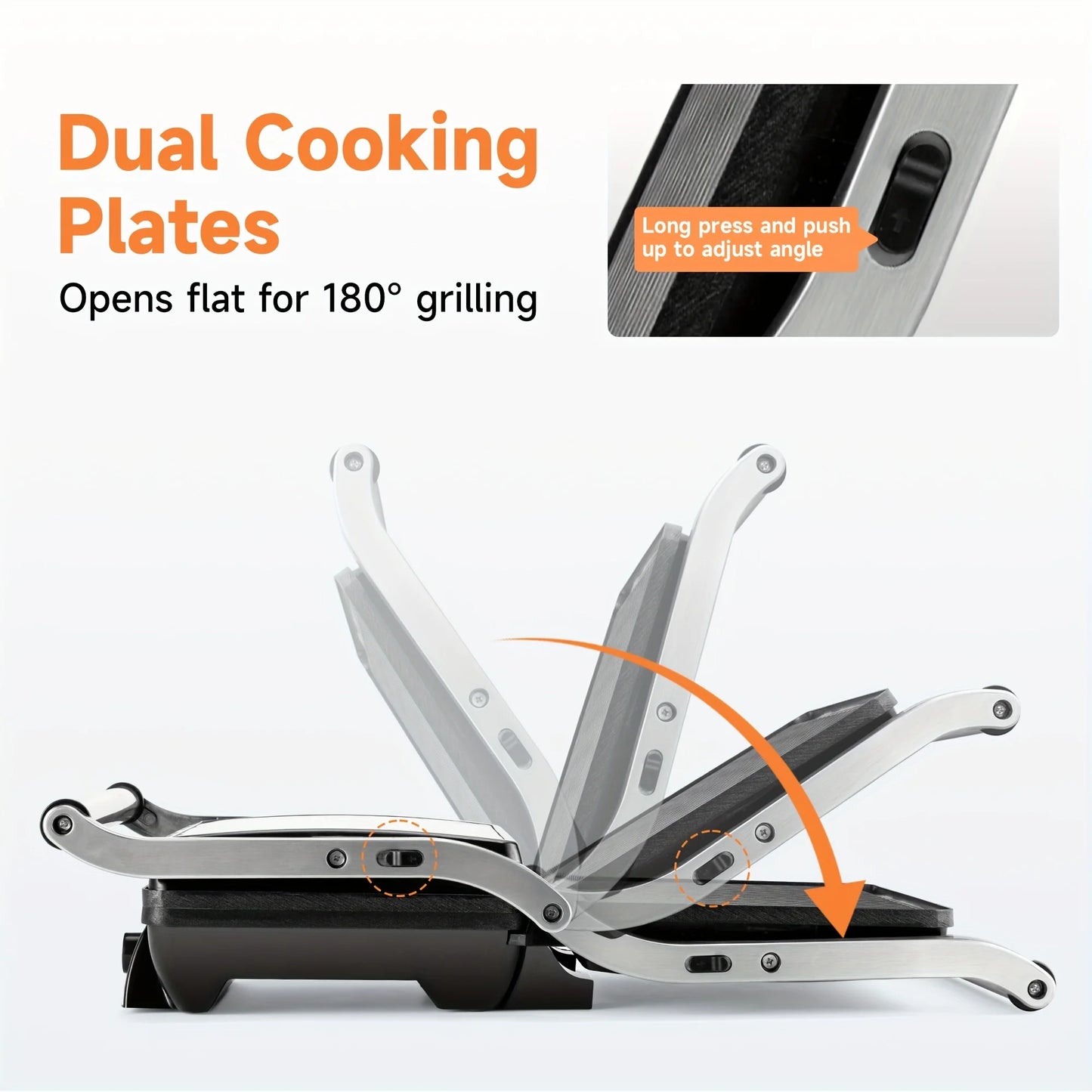 3-In-1 Electric Indoor Grill Panini Press With Nonstick Plates