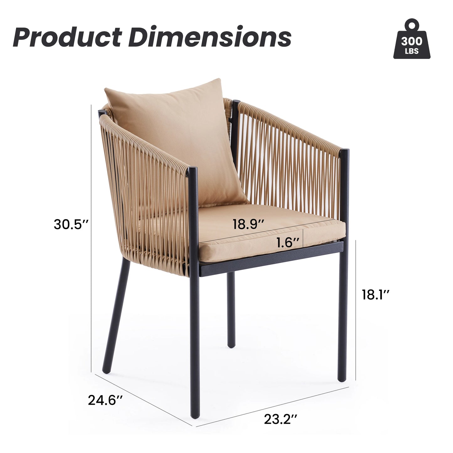 Set Of 2 Outdoor Rattan Wicker Patio Chairs For Garden