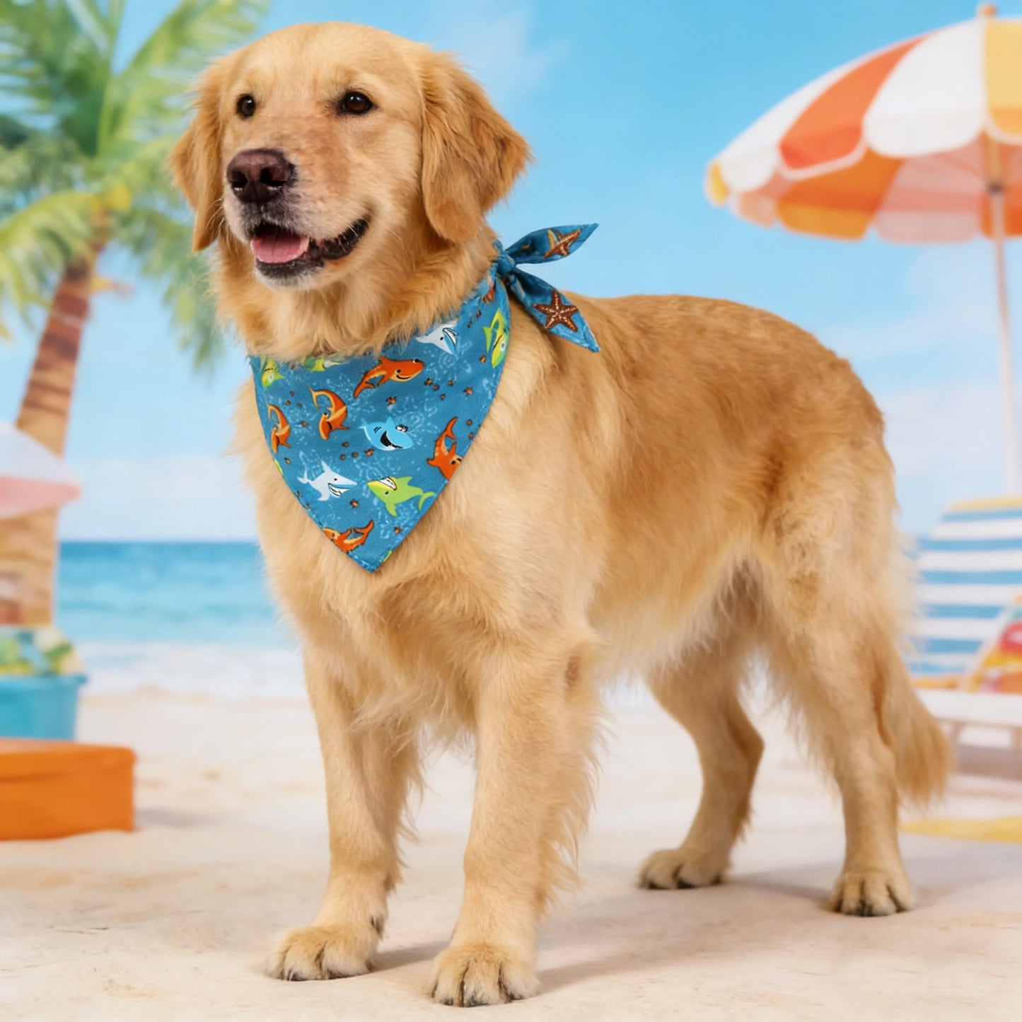 Sucado Fruit Floral Dog Bandana Washable Soft Kerchief