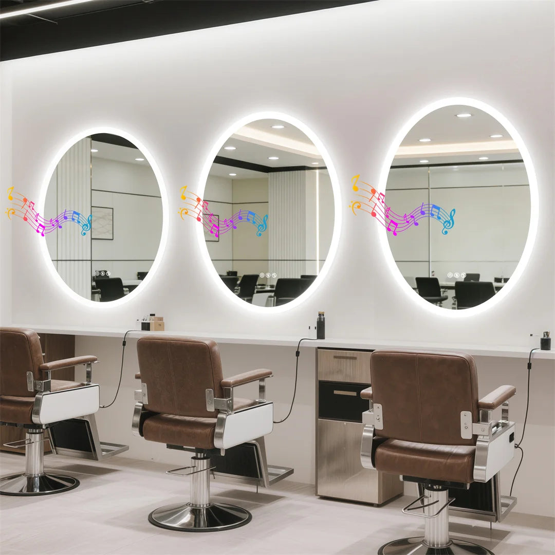 LUVODI Bluetooth LED Bathroom Mirror With Fogless Smart Memory Dimming
