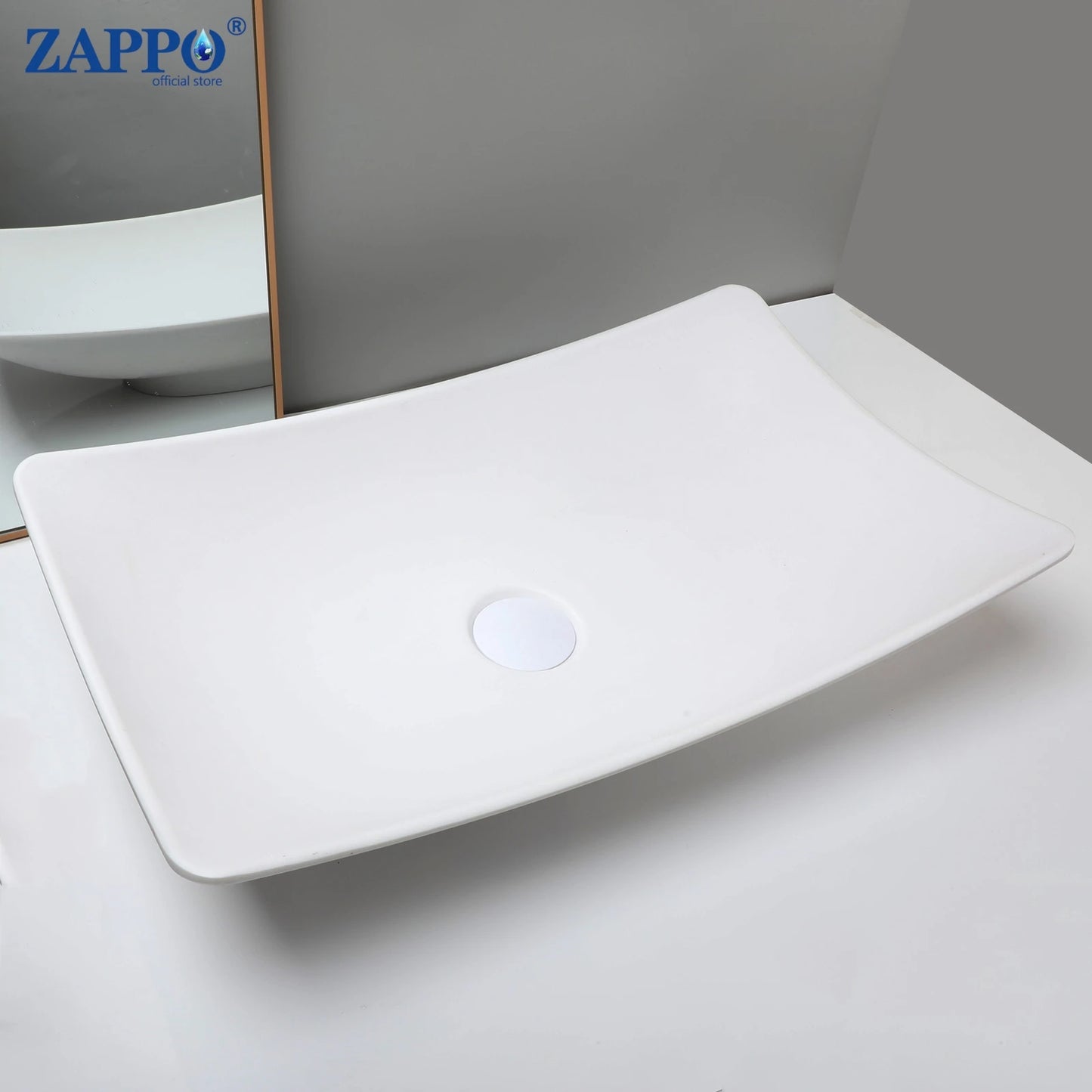 Mekkhal Stone Resin Above Counter Vessel Sink With Drain