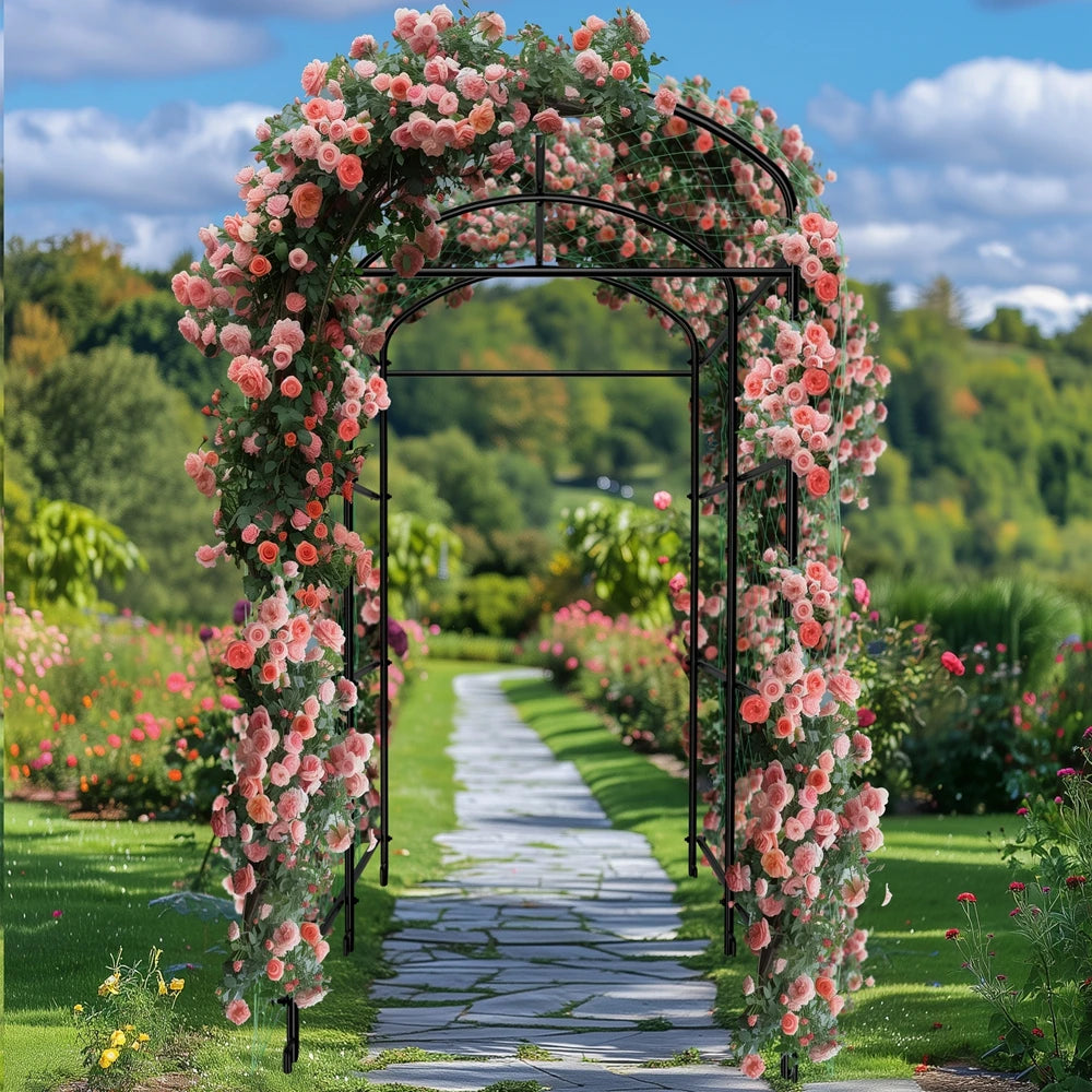 Wisfor U Shaped Metal Garden Trellis Support Frame Climbing Vegetables