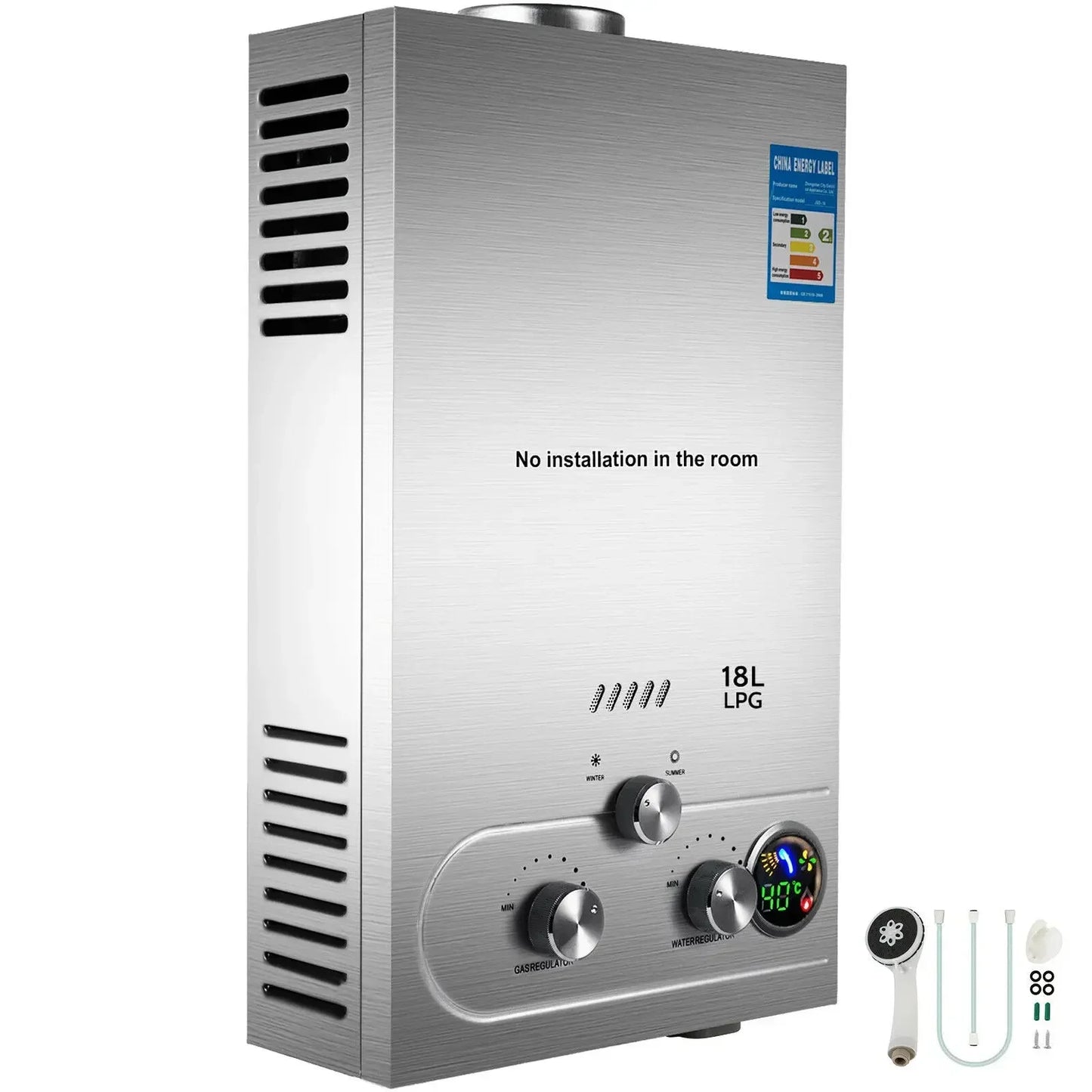 SIHAO Tankless LPG Propane Water Heater Portable Wall Mount