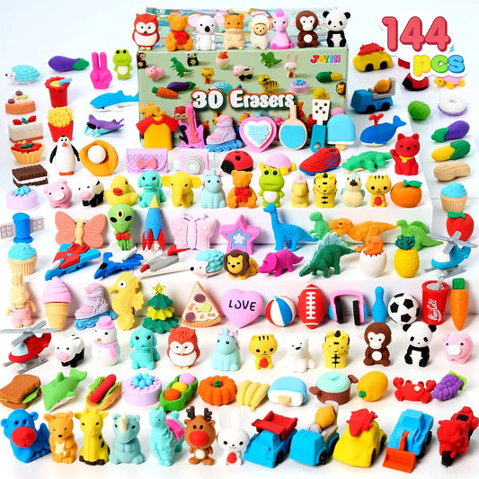 Joyfy 3D Animal Erasers Set For School Party Favors