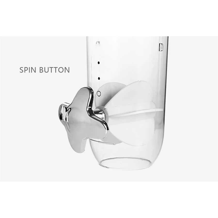 Wall Mounted Two Barrel Cereal Dispenser For Grains And Coffee Beans