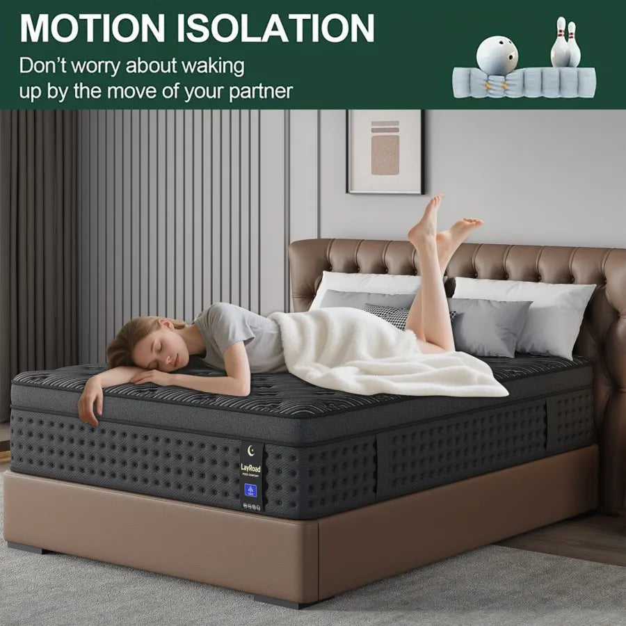 Fiberglass Free Memory Foam Hybrid Mattress With Pocket Springs