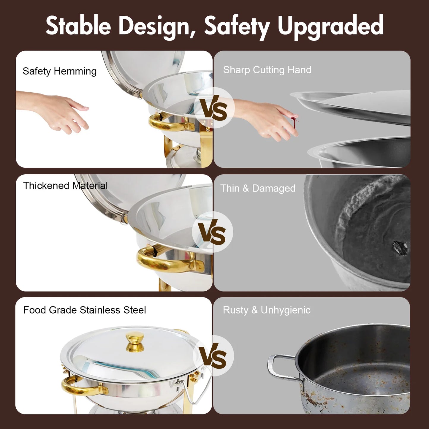Stainless Steel Chafing Dish Buffet Warmer For Event Catering