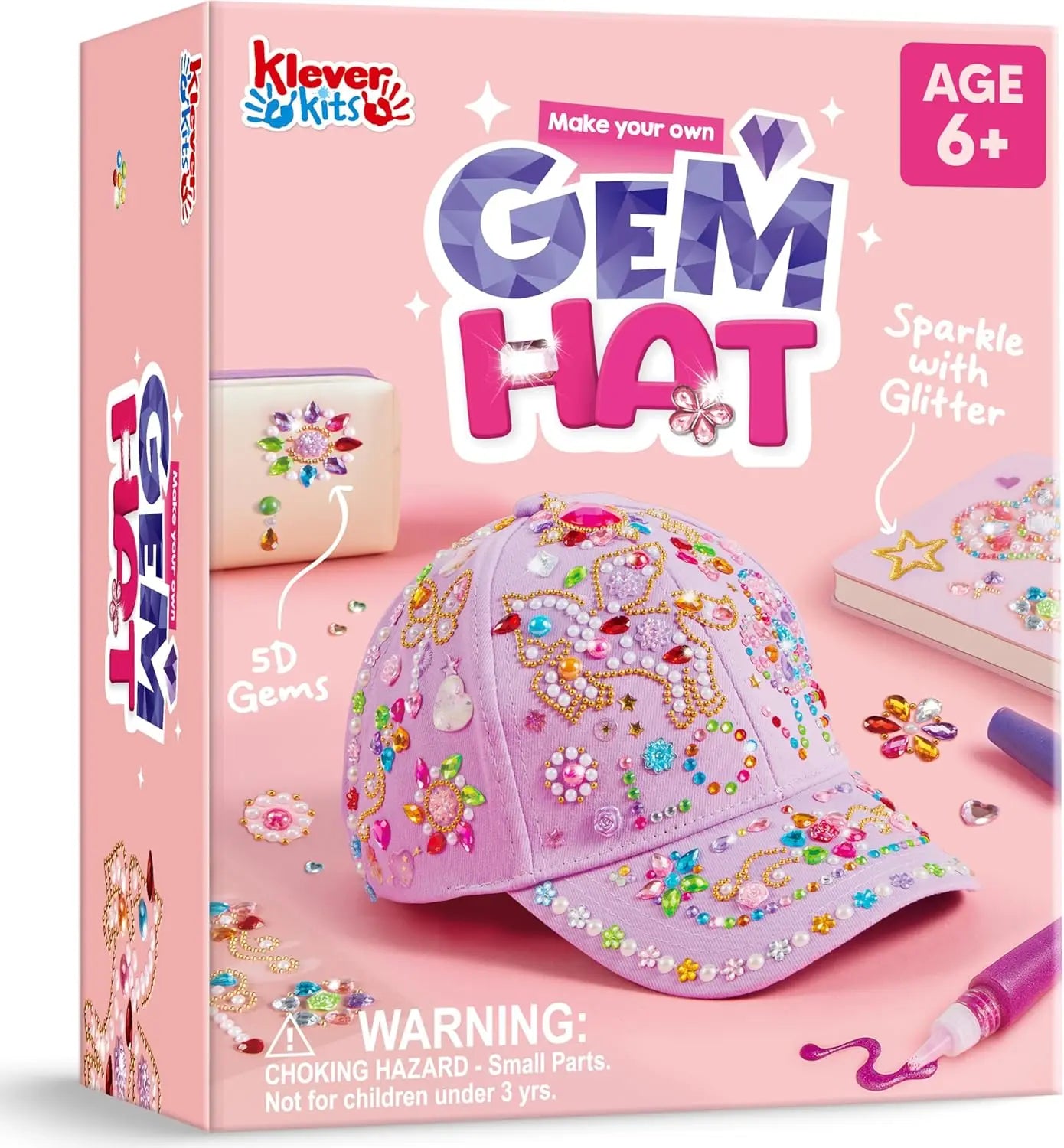 Joyfy Decorate Your Own Baseball Cap Art Kit With Gems And Stickers